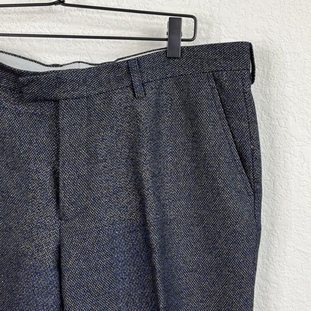 ETRO Tweed Trousers Flat Front Pants Slacks